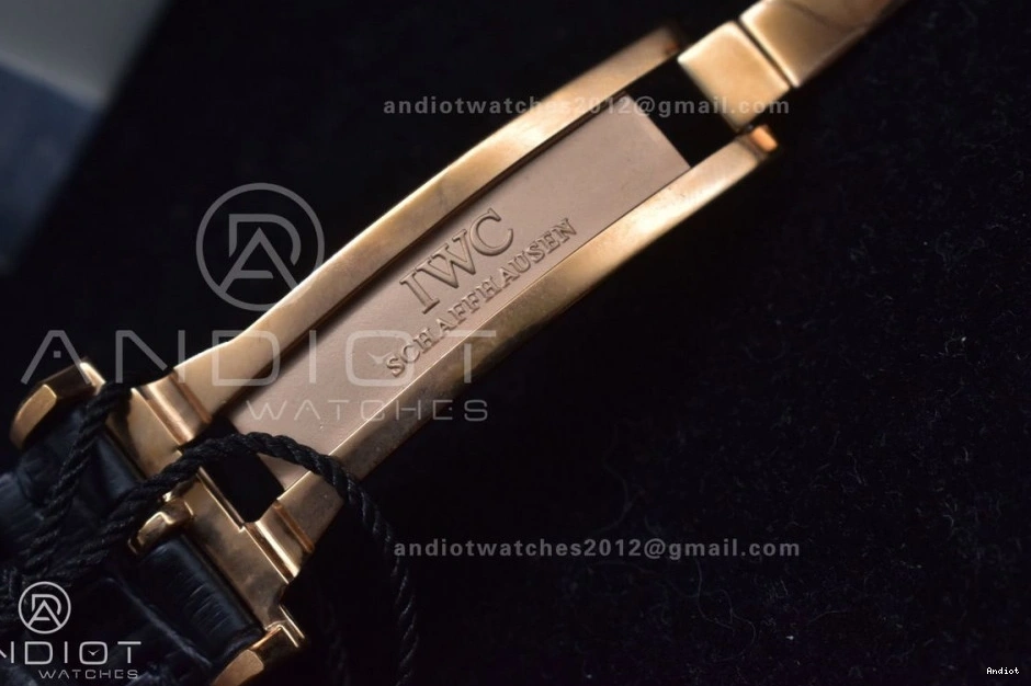 1:1 (Same IW371482 Chrono on Black A7750 Edition as Portuguese Genuine) Leather Best Thickness Strap ZF 0111